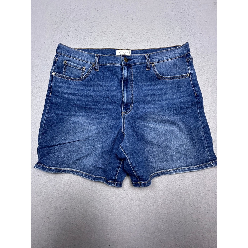 Jessica Simpson Jean Shorts Cotton Blend Blue Size 16/33 Womens